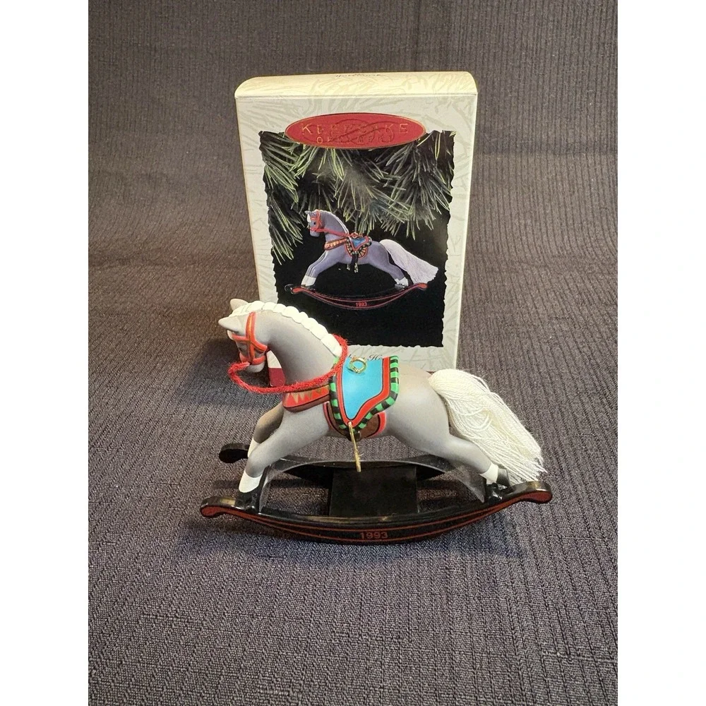 1993 Hallmark Keepsake Rocking Horse Christmas Ornament Collector Series 04162